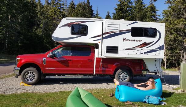 Truck Camper at Campsite